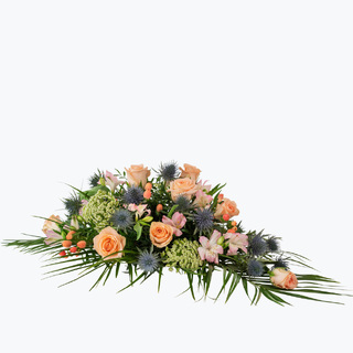 Bårebukett/båredekorasjon - sesongens blomster (75 cm)